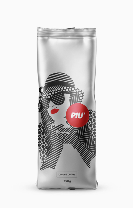 Caffè PIU - logo ontwerp - branding - packaging - webdesign